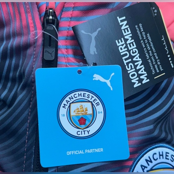 Men's Puma Pink Manchester City Stadium League DryCELL Full-Zip Jacket - Picture 4 of 4